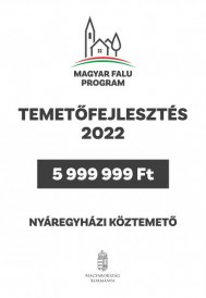 Temetőfejlesztés 2022