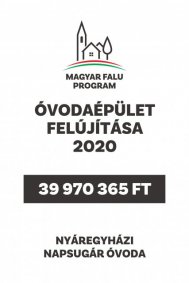 Óvodaépület felújítása 2020